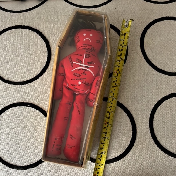 Vintage Red Voodoo Doll Plush Toy - Picture 9 of 9